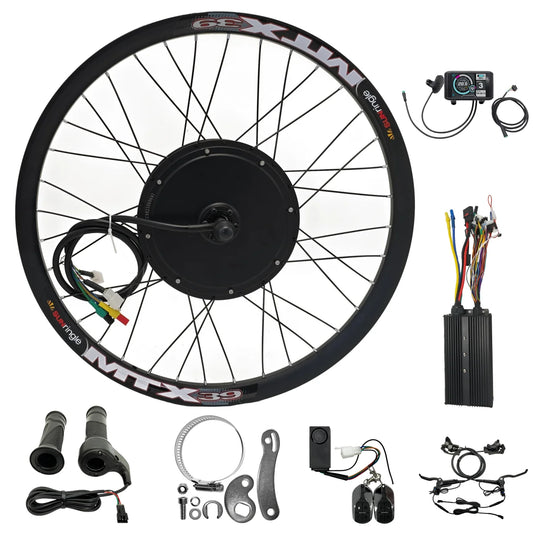 Ebike 72V 5000W 24”26”27.5" 29”700C  MTX39 Rear Wheel Conversion Kits with 100A Controller Wheel dropout:  150mm